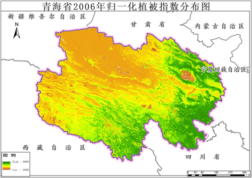 2006-2010年青海省归一化植被指数NDVI年产品