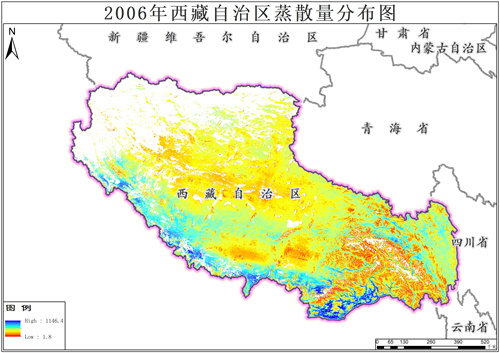 2006年-2010年西藏自治区蒸散量ET年产品