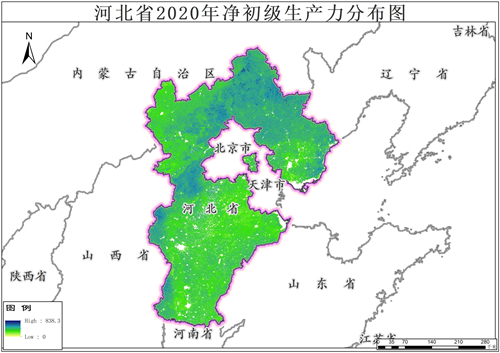 2016-2020年河北省净初级生产力年产品