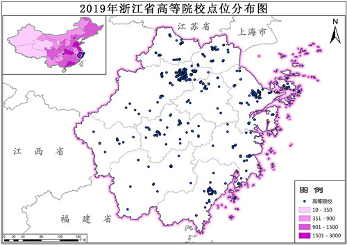 2019年浙江省高等院校点位数据