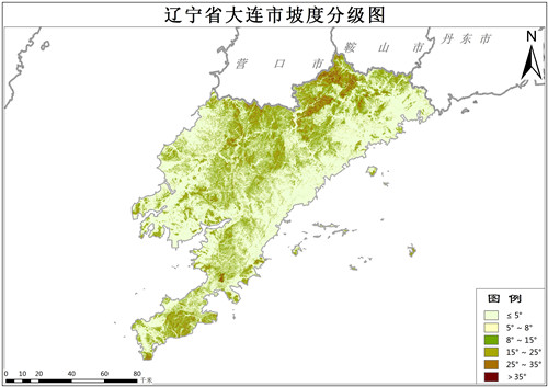 辽宁省大连市坡度数据