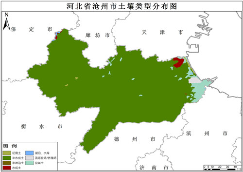 1995年河北省沧州市土壤类型数据