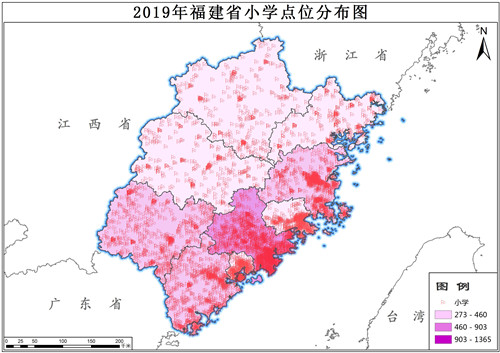 2019年福建省小学点位数据