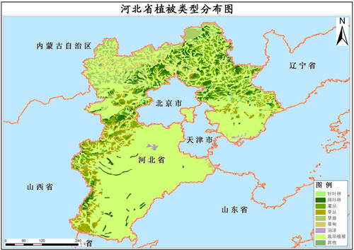 2020年河北省植被类型分布数据