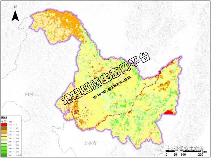 全国多年实际蒸散量（蒸腾）空间分布数据