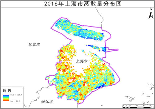 2016年-2020年上海市蒸散量ET年产品