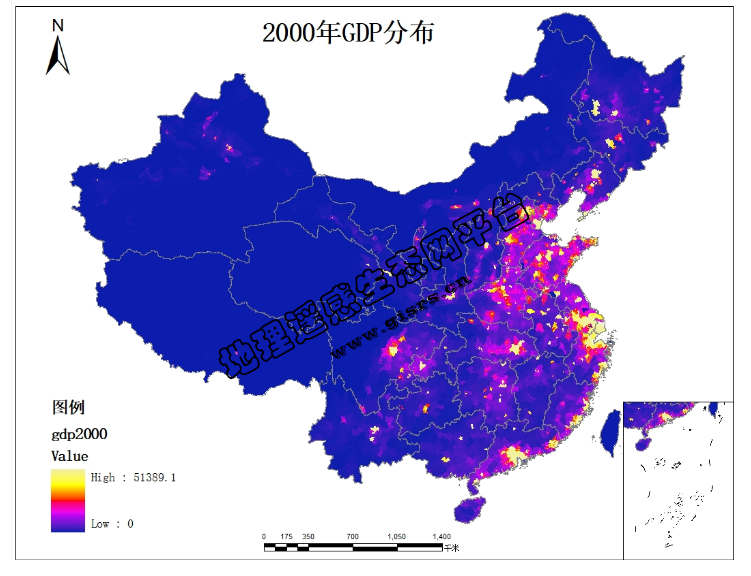 全国GDP空间分布数据