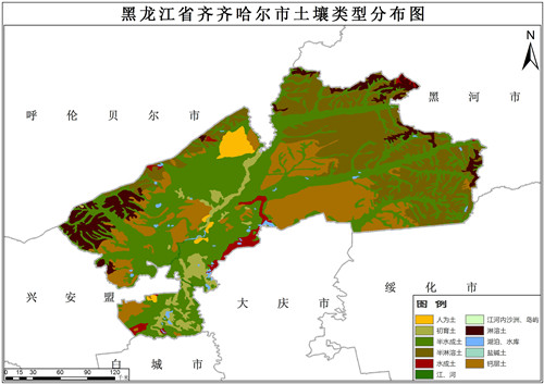 1995年黑龙江省齐齐哈尔市土壤类型数据