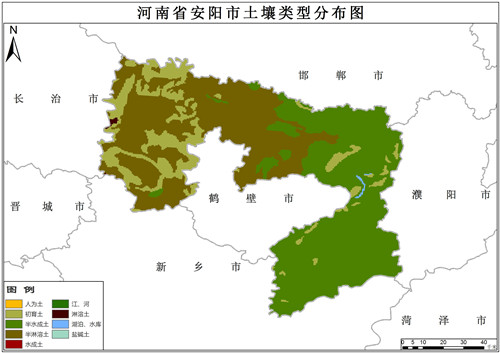 1995年河南省安阳市土壤类型数据