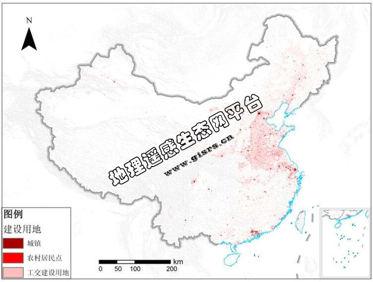 全国建设用地空间分布数据