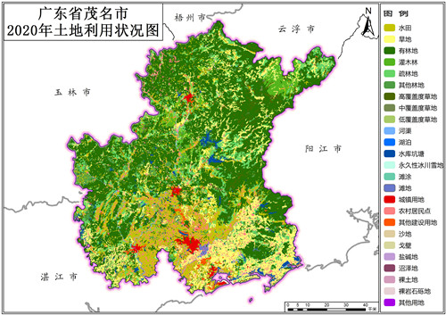 2020年广东省茂名市土地利用数据