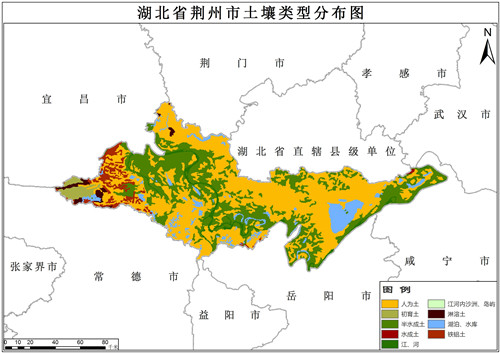 1995年湖北省荆州市土壤类型数据