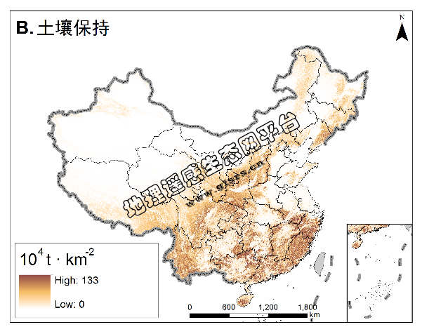 土壤保持量分布数据