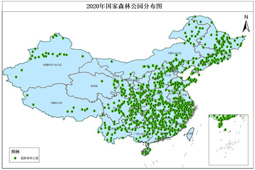 2020年国家森林公园分布数据