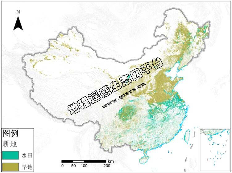 全国耕地资源空间分布数据