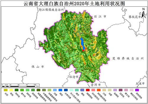 2020年云南省大理白族自治州土地利用数据