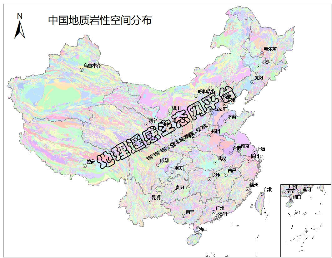 中国地质岩性空间分布数据