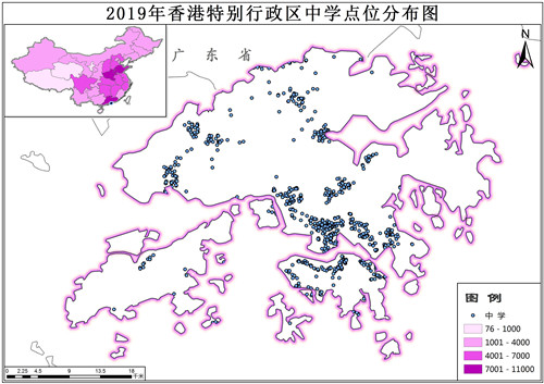 2019年香港特别行政区中学点位数据
