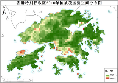 香港特别行政区2006至2010年植被覆盖度年产品